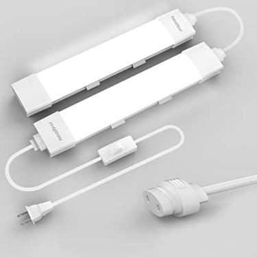 Imagem de ZEQIDOU Luminária De Armário Plug-In 17", 16W, 1900Lm, 5000K, Luzes Brilhantes Para Armários, Lâmpadas Tubulares Led Utilitárias À Prova D'Água E Conectáveis Teto, Espelho, Bancada, Cozinha (1,4 Pés