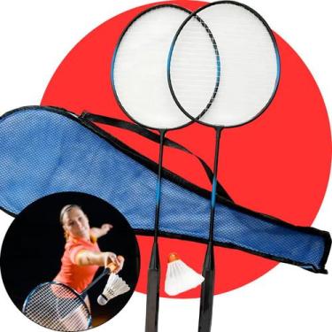 Imagem de Kit Badminton 2 Raquetes 2 Petecas Com Bolsa Kit Completo ENVIO IMEDIA