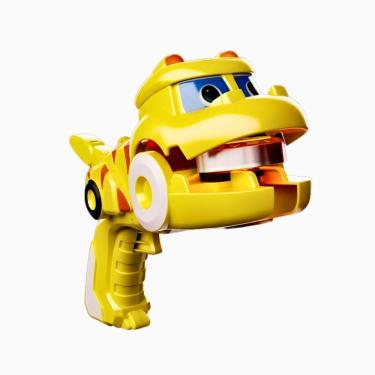 Imagem de Brinquedo Beybleid Dinossauro Amarelo Lançador Gatilho
