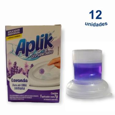 Imagem de 12 Gel Sanitário Adesivo Vaso Lavanda Marine Limão Floral Pinho Eucali