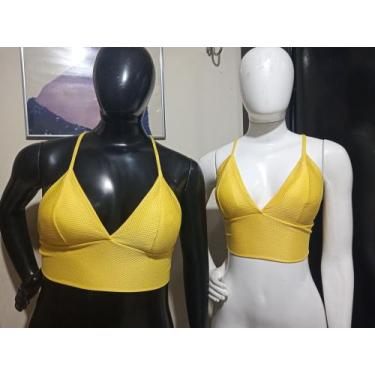 Imagem de Cropped com bojo - Divino cropped, Amarelo, M