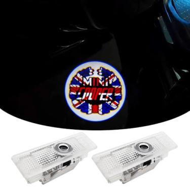 Imagem de Projetor de luzes de porta de carro, 2 peças, compatível com Mini Cooper/Clubman/Countryman/Paceman/Sports R55 R56 R57 R58 R59 R60 R61 F55 F56 F57 Ghost Shadow Welcome Luzes LED para Carro Acessórios