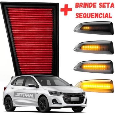 Imagem de Filtro Ar Esportivo Inbox Gm Onix 1.0 Turbo Seta Sequencial - Rs Filte