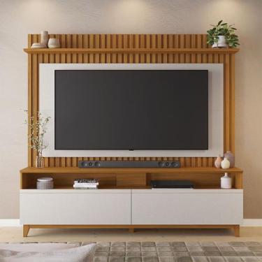 Imagem de Estante para TV Até 65 Polegadas 2 Portas Ripado Havana Freijó Trend/O