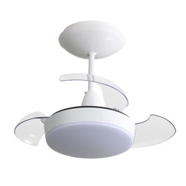 Imagem de Ventilador De Teto Aliseu Retrátil Pro - Branco - Com Controle Remoto - Diâmetro Aberto 56.4