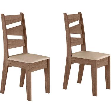 Imagem de Conjunto com 02 Cadeiras de Jantar Italia Amendoa 51C