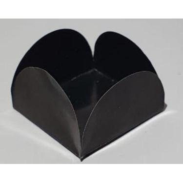 Imagem de Forminha 4 Pétalas Preto com 50 Unidades 3,4x3,4 - Candy
