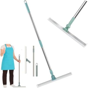 Imagem de Rodo de Silicone Multiuso com Cabo Extensível, 50cm, Rotação 180°, Ajustável 50 cm de Largura, 63 - 102 cm de Comprimento Vassoura Mágica- THREE BROTHERS