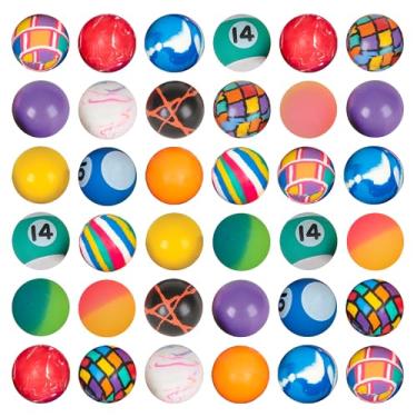 Imagem de Bouncy Balls in Bulk - Pack of 36 (1inch/27mm) Hi Bounce Ball Variety Assortment Mix, Colorful and Small Rubber Bouncing Balls for Kids Game Prizes, Party Favors and Vending Machines