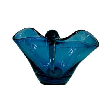 Imagem de VASO DECOR MURANO 21X11,5X15 CM AZUL SAFIRA