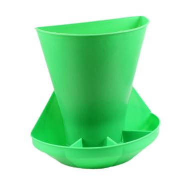 Imagem de WeiLaiKeQi Comedouro para leitões, alimentador de gado com quatro compartimentos, comedouro para gado, tigela de ração para suínos montada na parede,