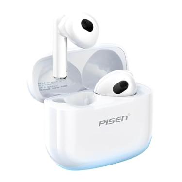 Imagem de Fone de Ouvido Sem Fio P1 TWS Bluetooth 5.3 Branco, Driver de 13mm, Decodificação de Áudio SBC/AAC
