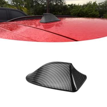 Imagem de ijuicy 1 PC Capa de antena de barbatana de tubarão para carro, cobertura de antena de carro, capa em forma de barbatana de tubarão de veículo com fita adesiva, acessórios universais de carro para a
