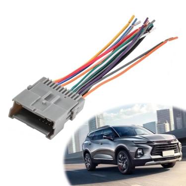 Imagem de ijuicy 1 peça de chicote de fios de rádio de carro, conector de chicote de rádio para estéreo de carro, fiação de CD de áudio de veículo com fios codificados por cores, compatível com Chevrolet
