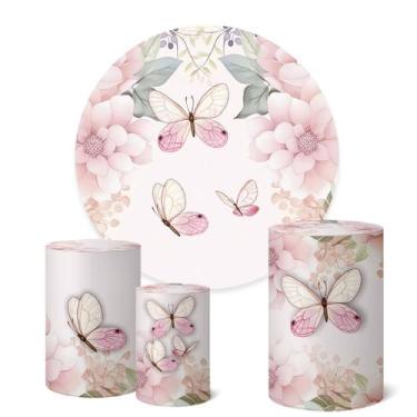 Imagem de Trio Capas Cilindro + Painel 1,50m Borboletas Borboleta - Fadrix, K1BB