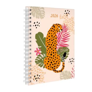 Imagem de Agenda 2026 Planner Semanal Tropical Onça Rosa