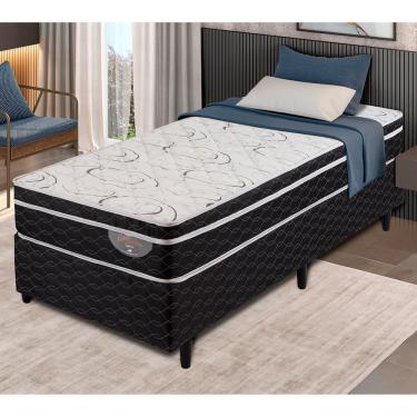 Imagem de Cama Box Solteiro Apolo Spuma Bellagio Com Molas Superlastic 62x96x203cm Preto