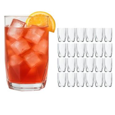 Imagem de Kit 18 Copos Topázio 360ml Vidro Água Suco Nadir Figueiredo - CRISTAR