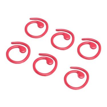 Imagem de Naroote Marcadores de Ponto de Metal, Marcadores de Travamento de crochê, Acabamento Brilhante, 50 Peças, Cor Brilhante para tricô para Roupas de Pano (Vermelho)