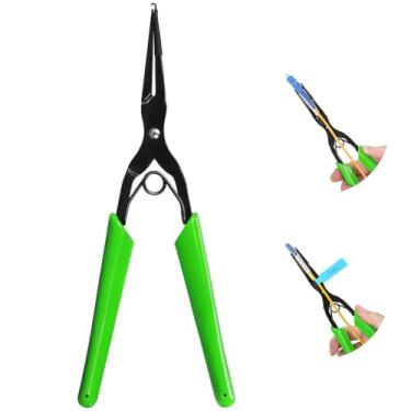 Imagem de Conector de fibra verde Ferramenta de inserção e extração flange de fibra óptica alicate de ponta longa alicate de fibra óptica usado para conectores SC LC