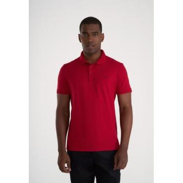 Imagem de Polo Manga Curta Docthos Slim Piquet, 104 vermelho scarlet, P