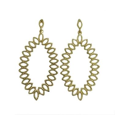 Imagem de Brinco Navete - Cod 943 Banhado a ouro 18k - Carlitos Joias