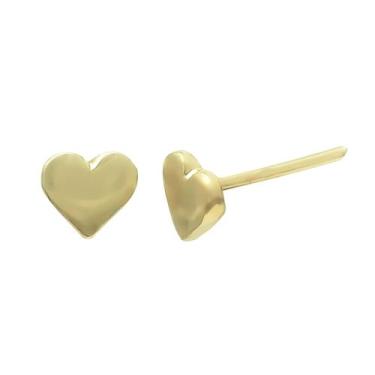 Imagem de Brinco Coração Lindinho -Cod 901 Banhado a ouro 18k - Carlitos Joias