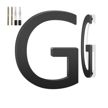 Imagem de Números de casa flutuantes de 10 cm e letras de metal para placas externas, números de casa para fora, letras de endereço de alumínio e números para porta, caixa de correio, jardim, perfeito para casa