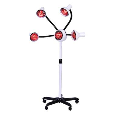 Imagem de RBFVZCCB Lâmpada De Calor Infravermelho De 750 W, Luz Vermelha, Secador De Cabelo Portátil De Chão Com 5 Cabeças, Processador De Cores, Secador De Permanente E Acelerador (C)