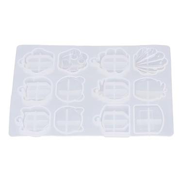 Imagem de KIMISS Molde de Capa de Chave de Resina DIY - Molde de Epóxi de Silicone Ble para Capas de Chave para Casa Personalizadas, 6 Formas Exclusivas para Chaveiros Personalizados e Fabricação de Tags