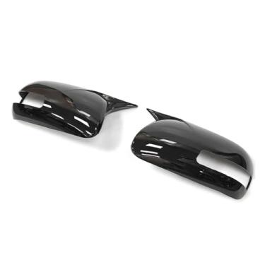 Imagem de 1 par de capa de espelho guarnição estilo chifre espelho retrovisor decoração para Toyota Camry Aurion 2006-2012 para Scion Tc Scion Tc 2011-2016 (preto brilhante)