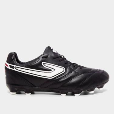 Imagem de Chuteira Campo Topper Maestro Club V Unissex, Preto, Branco, 40