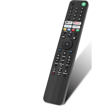 Imagem de Para Sony TV Remote Voice, substituição para controle remoto Sony Bravia TV para todas as TVs Smart LED OLED Series com função de voz (RMF-TX520U)