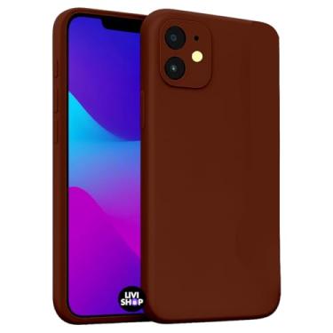 Imagem de Capa Case Capinha Para iPhone 11 Silicone Com Bordas Elevadas Aveludada Forro Premium (CHOCOLATE)
