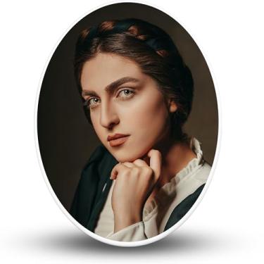 Imagem de AD FONTES - Retrato em Cerâmica para Túmulo, Placa Memorial Impermeável