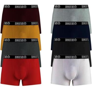 Imagem de Kit 5 Cuecas Box Boxer Cores Aleatórias Di Nuevo em Algodão Confortáve