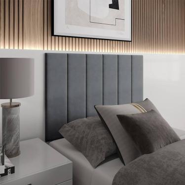 Imagem de Cabeceira Modulada Mali Solteiro Estofada Auto Adesiva