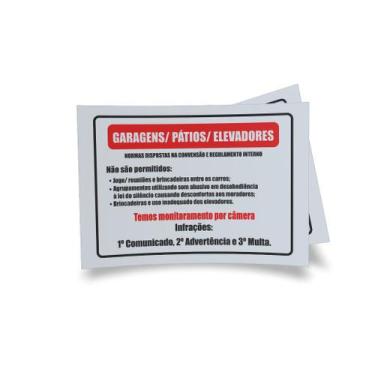 Imagem de Kit 3 Placas sinalização 15x21cm EM PVC PL(1005)  - Tema: Condomínio R