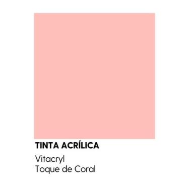 Imagem de Tinta Fosca Premium Laranjas - Vitacryl, Toque de Coral, 3,6 lts