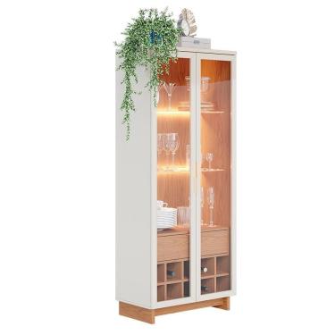Imagem de Cristaleira 2 Portas 1 Gaveta Guanabara 176x72 Cm Colibri Off White Freijo