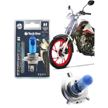 Imagem de Lâmpada Super Branca Moto H4 8500k 35W 12V Farol Alto e Baixo unitario