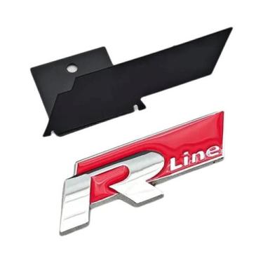 Imagem de Emblema 3D Em Metal Da Linha R Para VW Golf Passat Tiguan Touareg, Ade