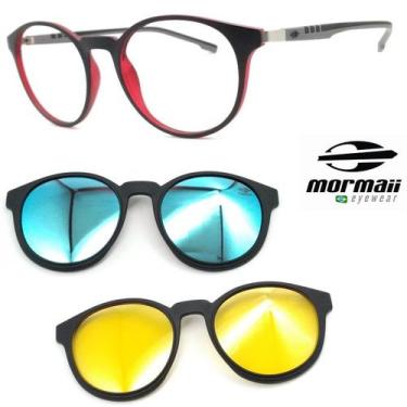 Imagem de Oculos Redondo Preto Mormaii Swap 2 6071 aft + 2 Clipons an, Aft