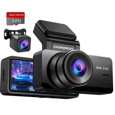 Imagem de Dash Cam Ecomoment S70 2.5K+1080P Dual Carro Dianteiro e Traseiro
