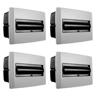 Imagem de Kit 4 Caixa de disjuntor 12 Din Quadro de distribuição Ilumi Embutir