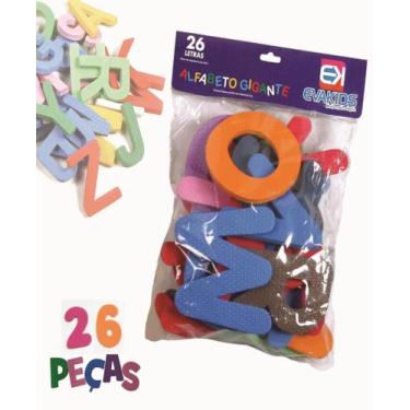 Imagem de Alfabeto Em Eva Letras Em 13cm Com 26pçs Educação Infantil - Eva Kids