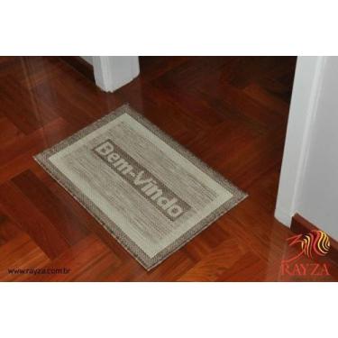 Imagem de Mini Capacho Sisal Look Bem Vindo 005 Arena 040X060 Cm - Rayza Tapetes