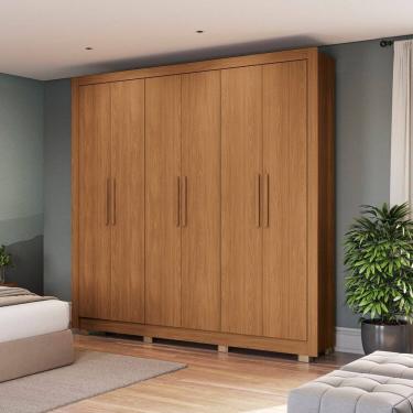 Imagem de Guarda-roupa Casal 6 Portas Dormitório Open Canela