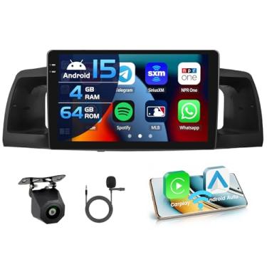 Imagem de Inefala Câmera de backup 4G 64G para Toyota Corolla 2005-2012, rádio CarPlay, tela sensível ao toque de 9 polegadas, estéreo, carro, Android 15, Android, automático, Bluetooth 5.0, GPS, WiFi, 18UI