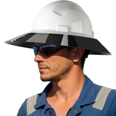 Imagem de Viseira de proteção solar compatível com LANON chapéu rígido de aba completa, proteção solar e reduz o brilho para construção, telhados, paisagismo e trabalho ao ar livre, leve, ajuste unissex